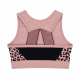 Top sport roz cu imprimeu leopard pentru fete