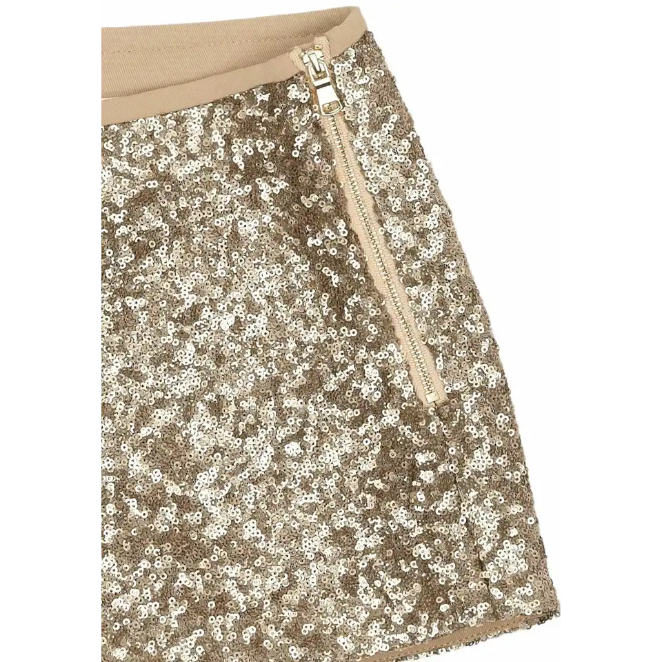 Pantaloni scurți aurii cu paiete pentru fete