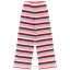 Pantaloni largi rib cu dungi multicolore