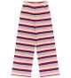Pantaloni largi rib cu dungi multicolore