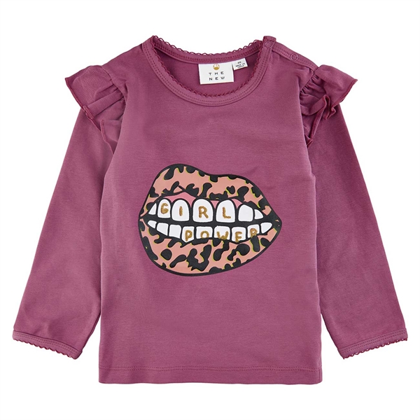 Bluză fetiță roz cu imprimeu buze animal print