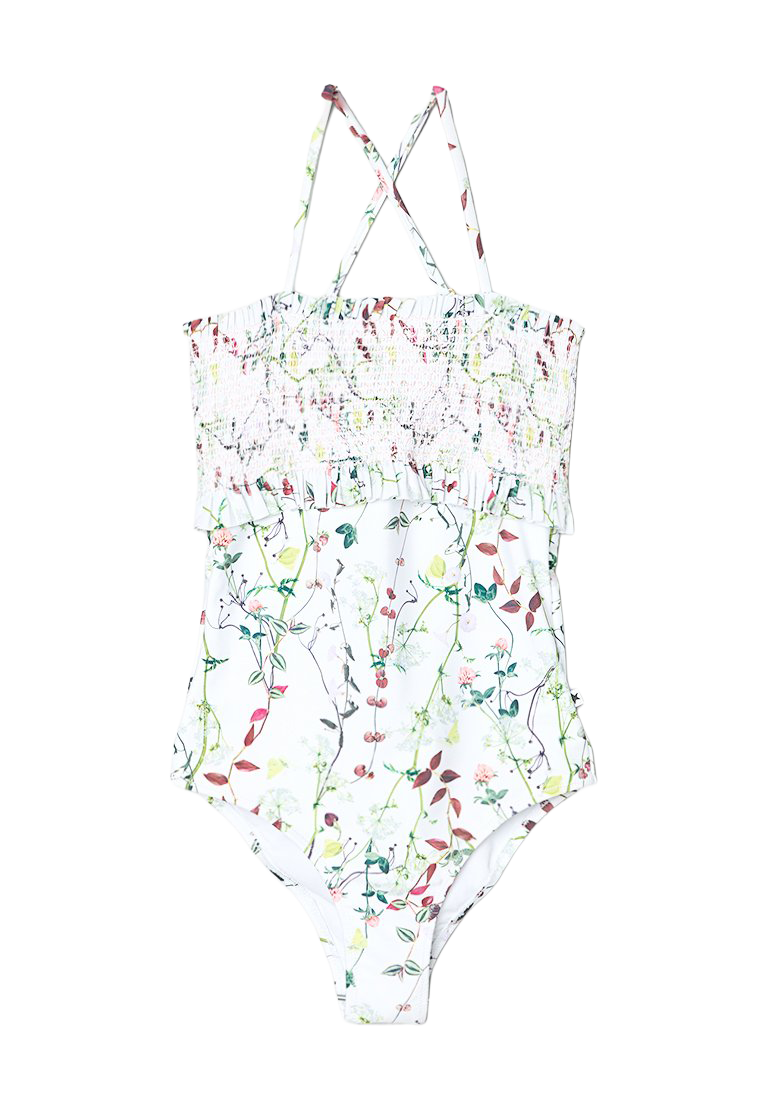 Costum de baie întreg fete, smocking și flori de câmp