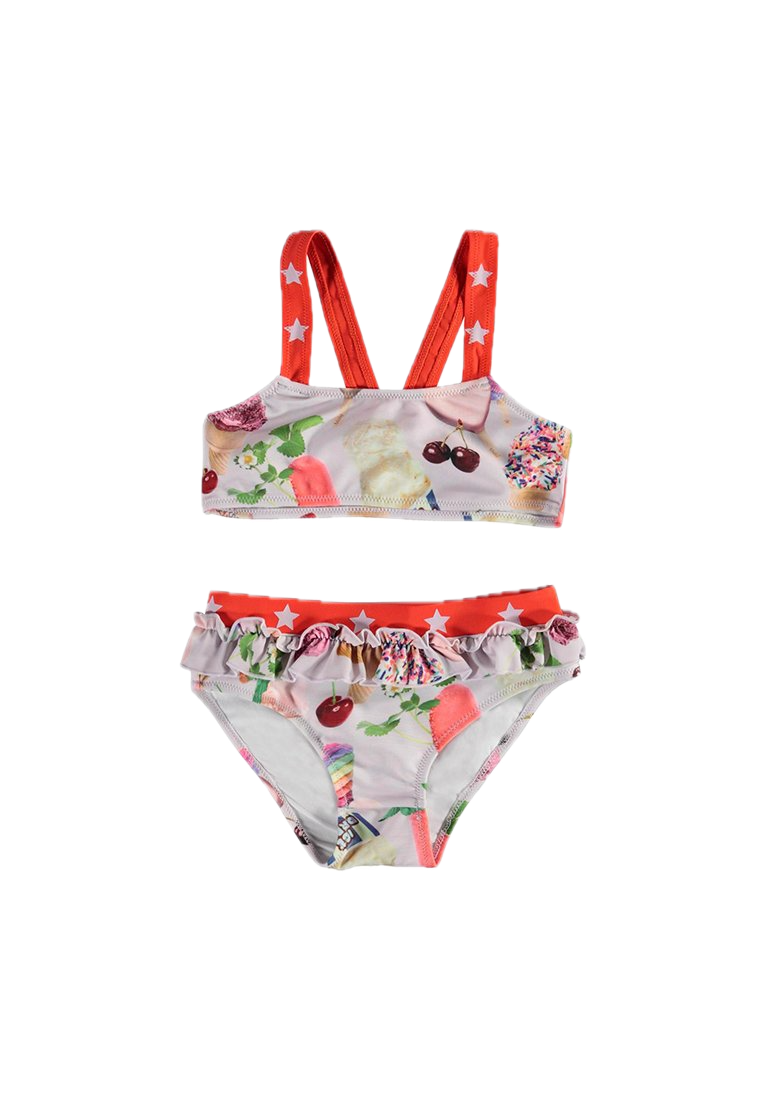 Set costum baie fete cu înghețată și fructe