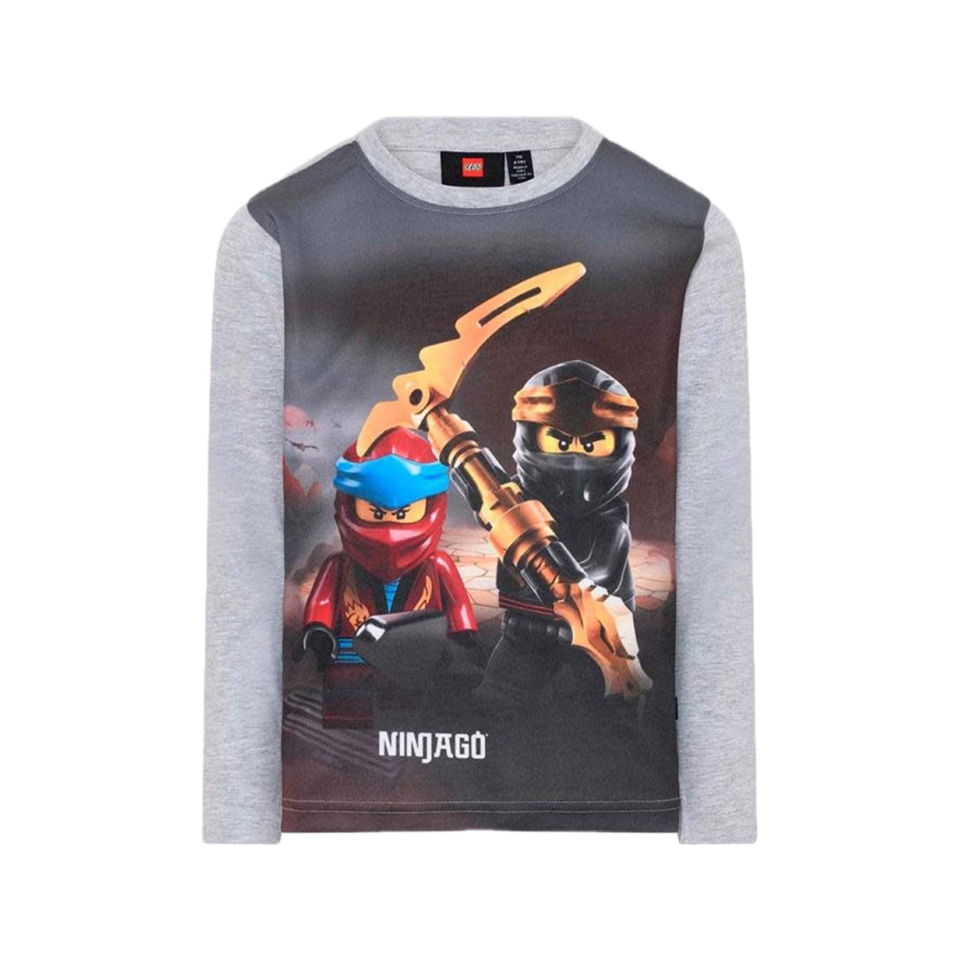 Bluză NINJAGO cu imprimeu foto, gri deschis