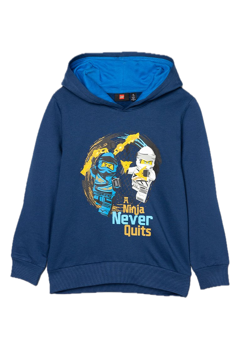 Hanorac NINJAGO A Ninja Never Quits, bleumarin