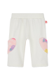 Pantaloni de trening cu inimi aplicate, alb crem