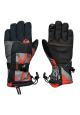 Mănuși de schi și snowboard touchscreen, negru cu roșu